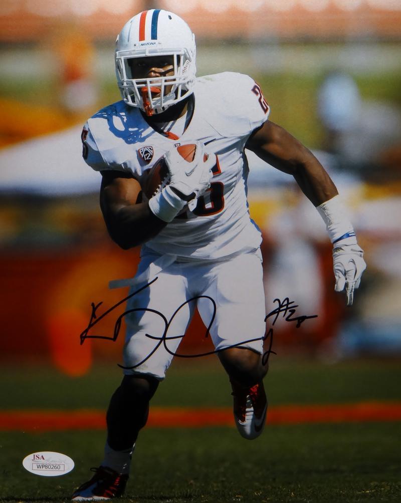 Ka'Deem Carey Autographed Arizona Wildcats 8x10 Running W/ Ball Photo Poster painting- JSA W Aut