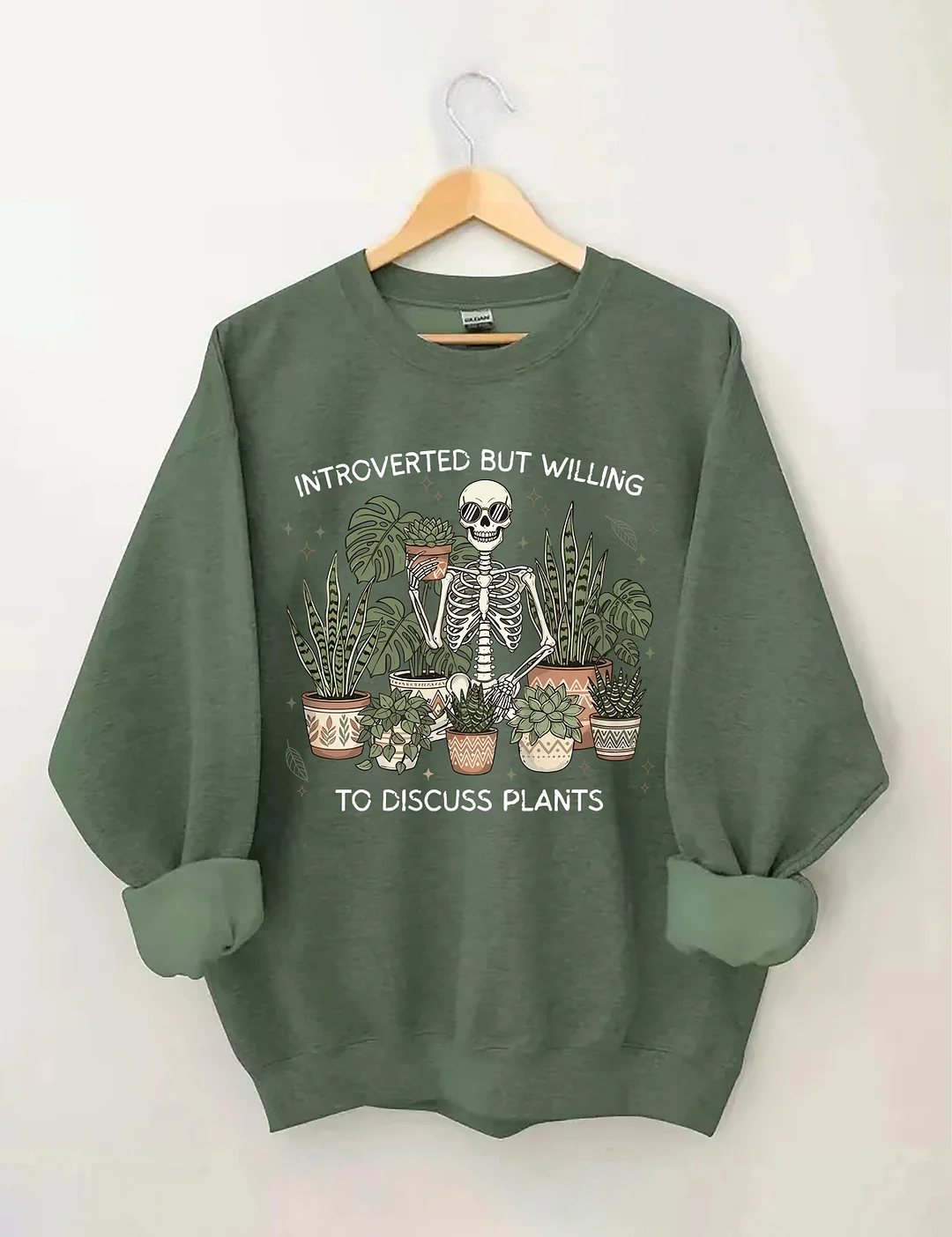Introverted But Willing To Discuss Plants Sweatshirt