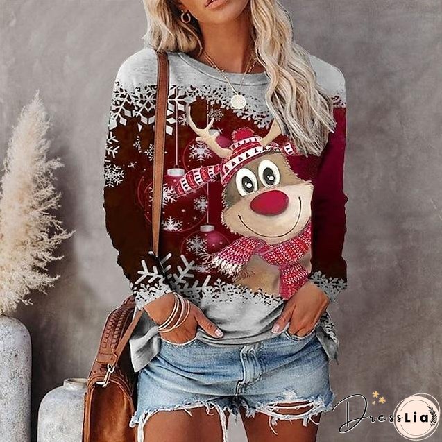 Ugly Christmas Shirt Women's Reindeer