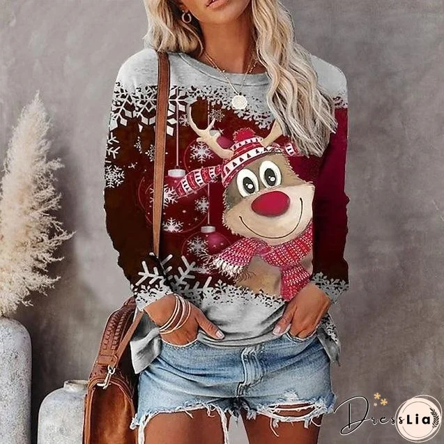 Ugly Christmas Shirt Women's Reindeer