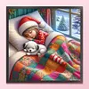 Sleeping Girl-11CT Stamped Cross Stitch 50*50cm/19.69*19.69in tapestrymarket