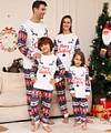 Family Snowman Flower Deer Letters Christmas Parent-child Pajamas