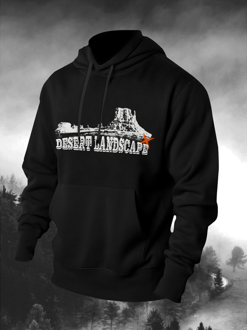 DESERT LANDSCAPE Print Men's Hoodie Sweater