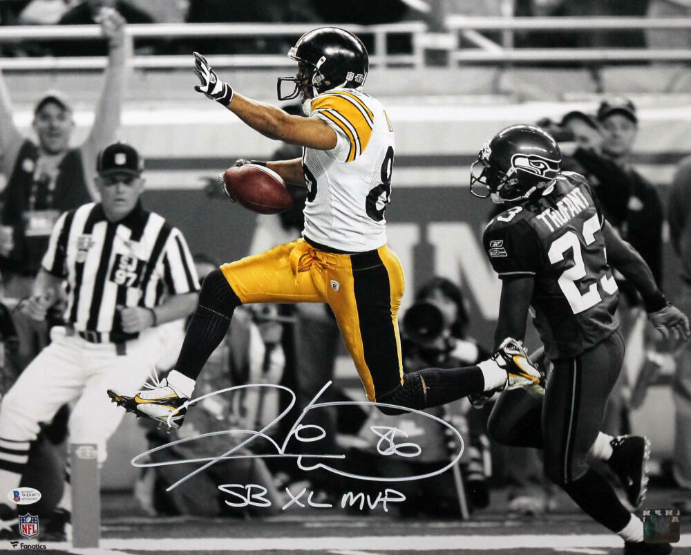 Hines Ward Autographed Steelers 16x20 FP Spotlight Photo Poster painting w/Insc - Beckett W Auth