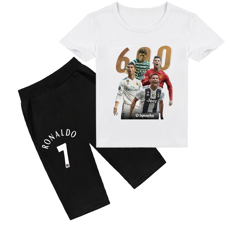 Mayoulove Cristiano Ronaldo Kids Shorts Set - Stylish Sportswear for Boys & Girls, Perfect for Active Play-Mayoulove
