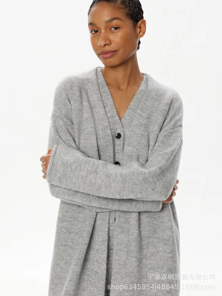 Athvotar Athvotar 2025 New Hot Knitted Three-Piece Set Of Women's OL Style Sweater Cardigan + Pants