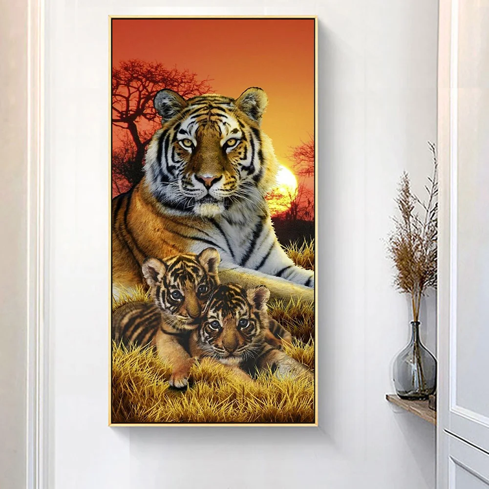 Diamond Painting - Full Round Drill - Tiger(50*110cm)