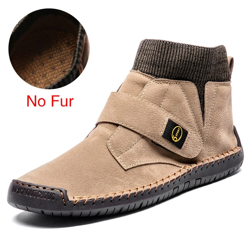 DEKABR Brand Men Snow Boots Winter Plush Warm Men Motorcycle Boots Lace-Up Non-slip Male Ankle Boots Autumn Man Work Shoes