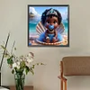 Diamond Painting -5D Full Round Drill Black Girl