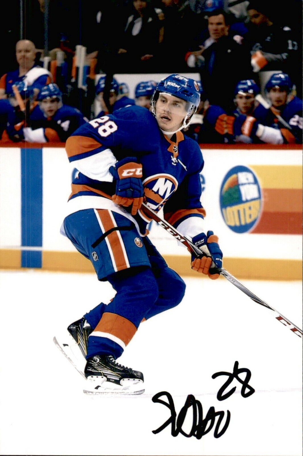 Sebastian Aho SIGNED 4x6 Photo Poster painting NEW YORK ISLANDERS #9