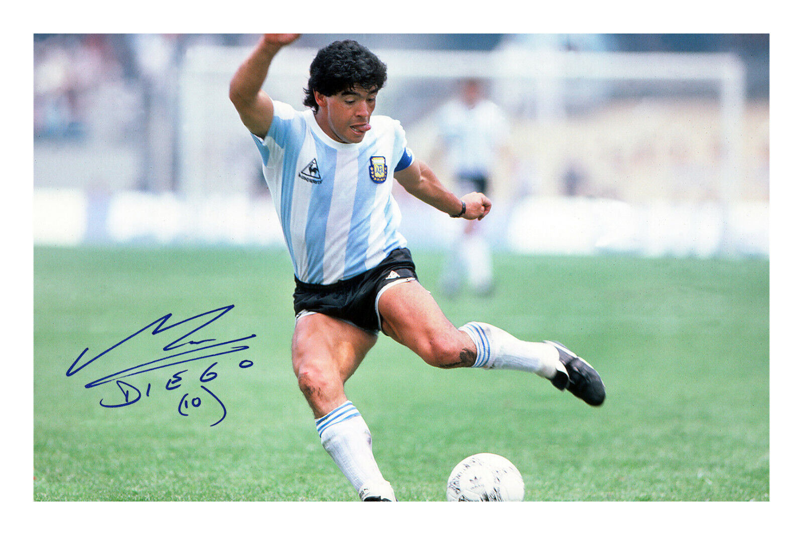 Diego Maradona Signed A4 Autograph Photo Poster painting Print Argentina World Cup