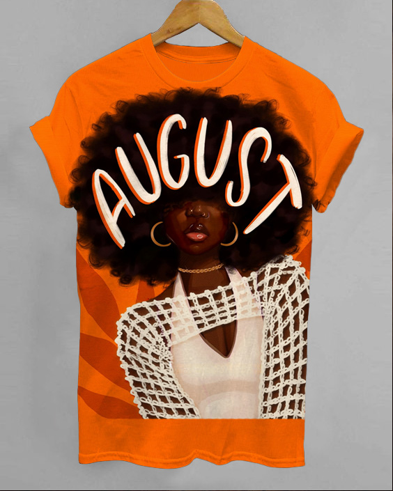August Letters Casual T-shirt