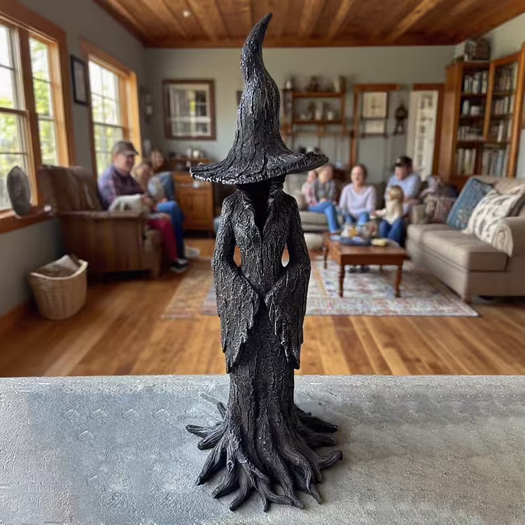 Hand-Painted Enchanting Witch Statue