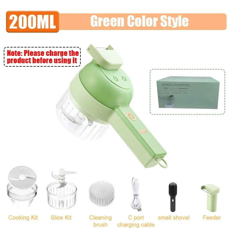 4-In-1 Multi-Function 40W Electric Fruit And Vegetable Chopper
