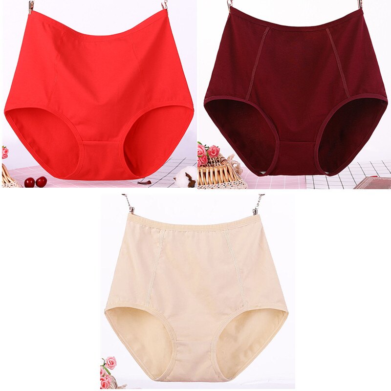  thdmladies 【3pcs/set】 Sexy High Waist Womens Cotton Solid Panties Breathable Briefs Underwear Lingerie Panty  thedmladies