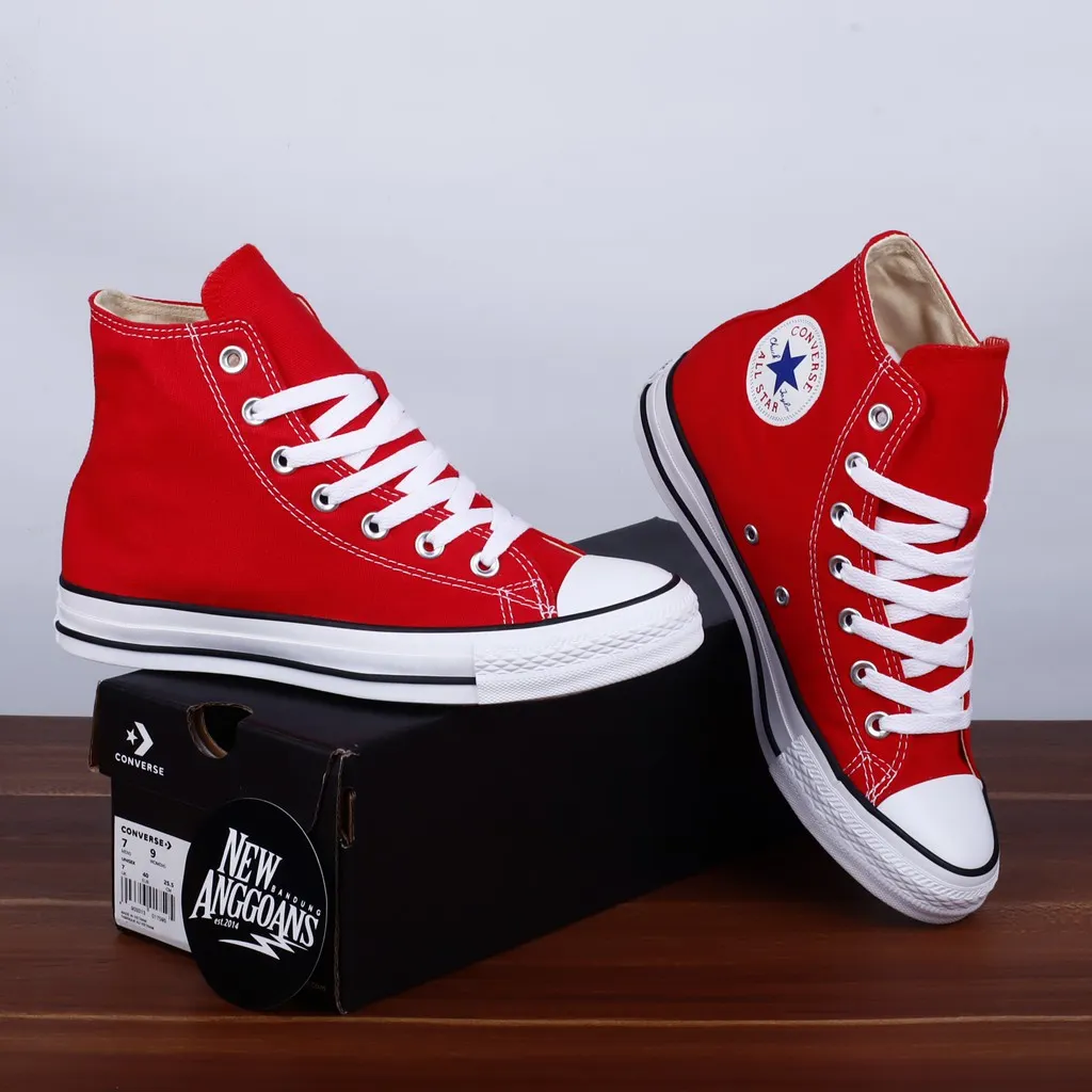 Chuck Taylor CT Classic Red Chilli White Merah Cabe Terang high
