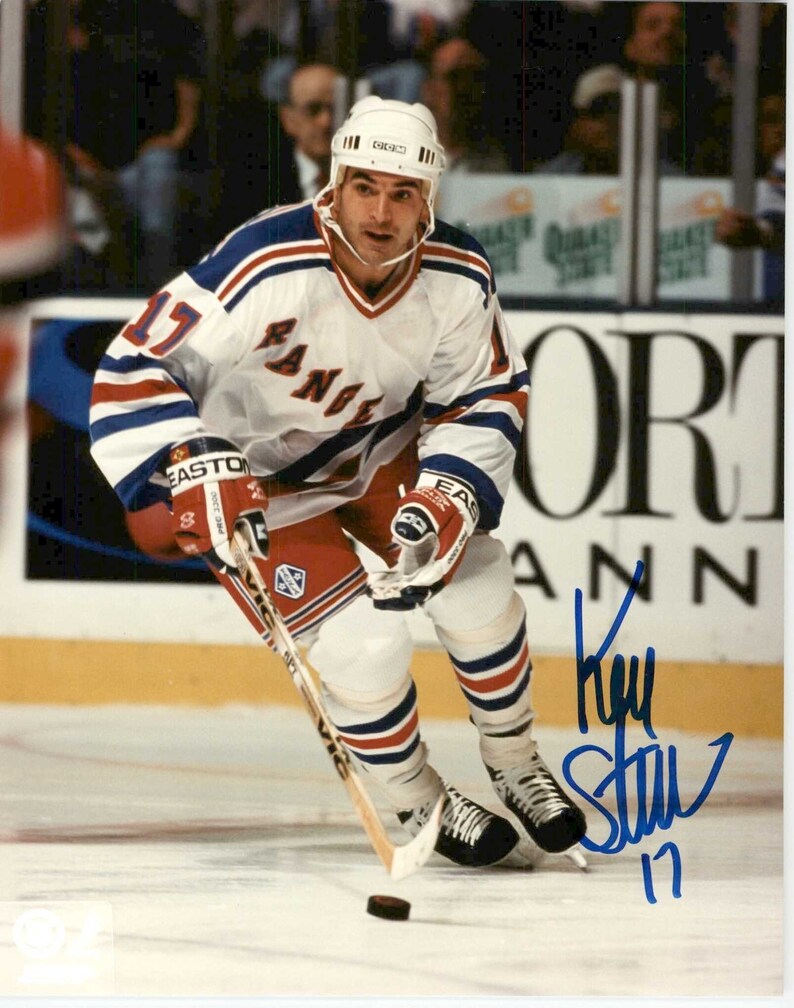 Kevin Stevens Signed Autographed Glossy 8x10 Photo Poster painting - New York Rangers