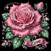 Rosa Rose speziell geformte 5D DIY Teilbohrer Diamanten Punkte Edelsteinkunst-Kits f&uuml;r Erwachsene Anf&auml;nger Wohndekoration Diamanten Gem&auml;lde Edelsteink