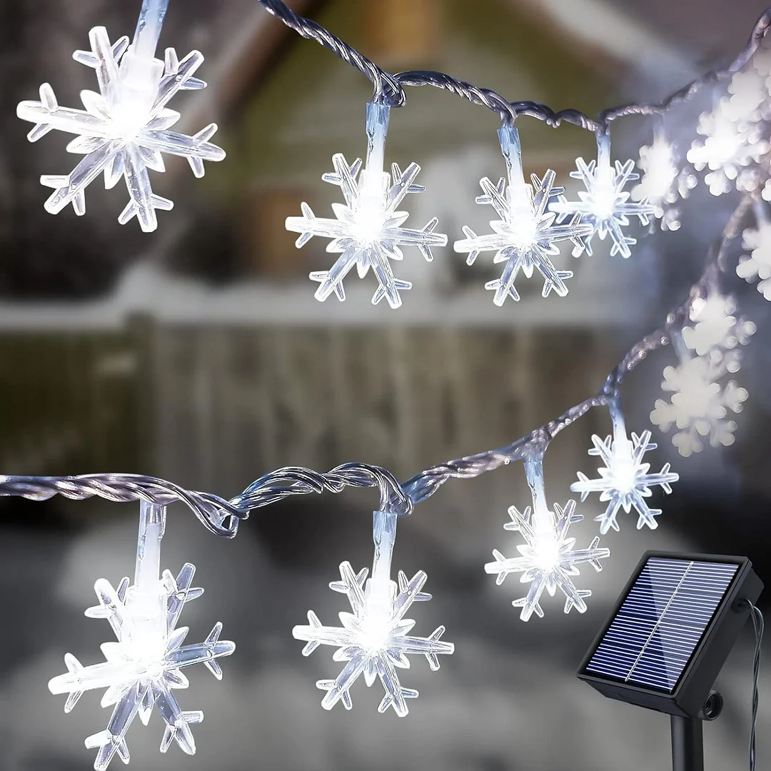 Solar String Lights Snowflake 100LED 12M