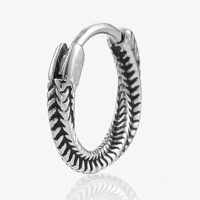 1 Pair Halloween Gothic Vintage Style Rose Twist Polishing 316L Stainless Steel Earrings