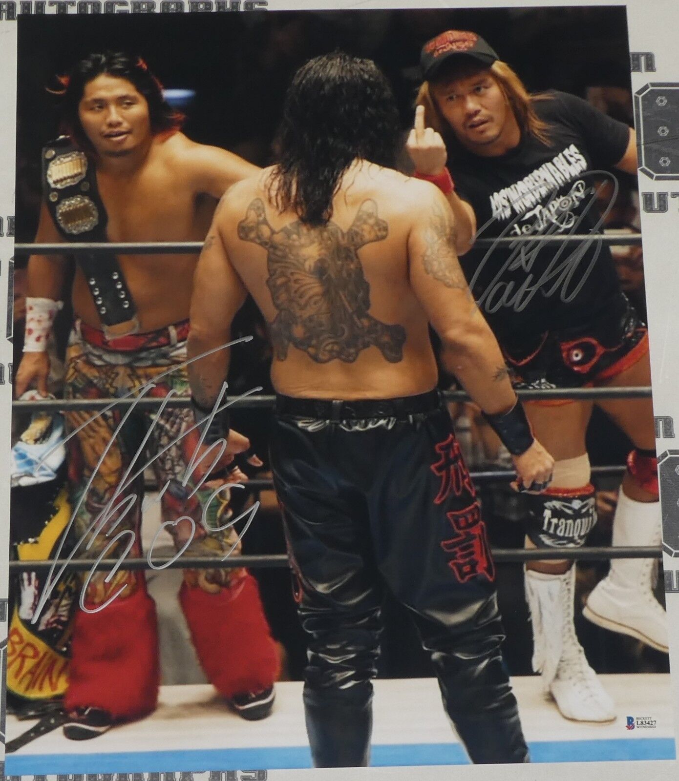 Tetsuya Naito & Hiromu Takahashi Signed 16x20 Photo Poster painting BAS New Japan Pro Wrestling