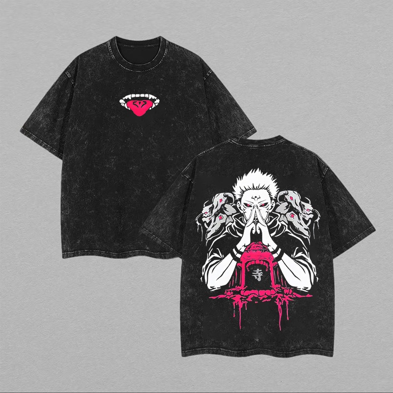 Jujutsu Kaisen Printed Unisex Washed T-Shirt