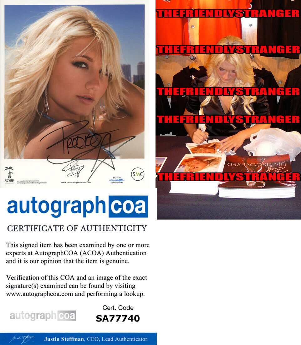 BROOKE HOGAN signed Autographed 8X10 PROMO Photo Poster painting f PROOF HOT Hulk Hogan ACOA COA