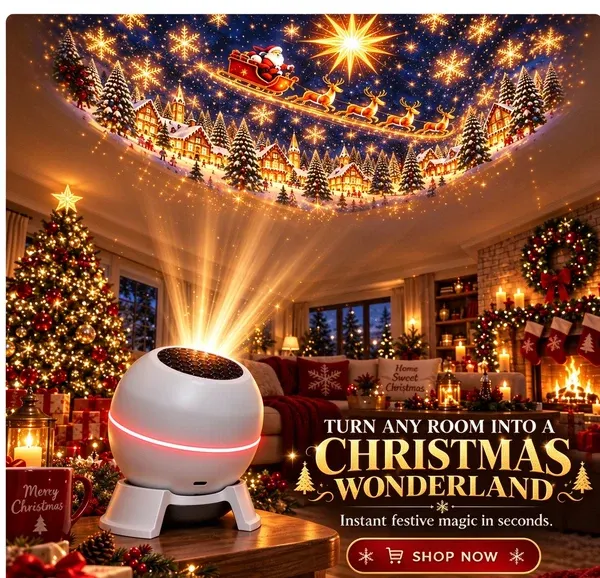 ⏳ Last day to save 49% –🎄🎅 Christmas Magic Projection Light – Bring ...