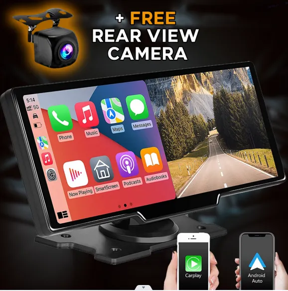 WIRELESS 10INCH CARPLAY DASHCAM + FREE REAR VIEW CAMERA
