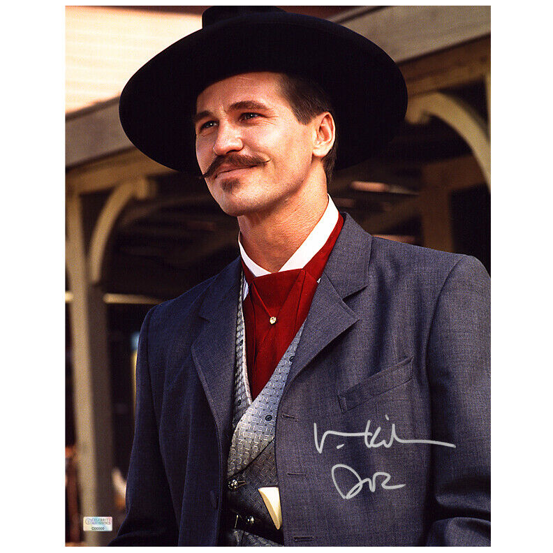 Val Kilmer Autographed Tombstone Doc Holliday 11x14 Photo Poster painting