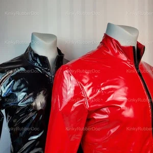 pornhint Pornhint Wetlook Leather Jacket. Fetish Gay Cloth Outfit Gear BDSM Bear Men Gay Pride LGBT Cloth Sexy Panties Party Club Uniform Bondage Stylish Rock