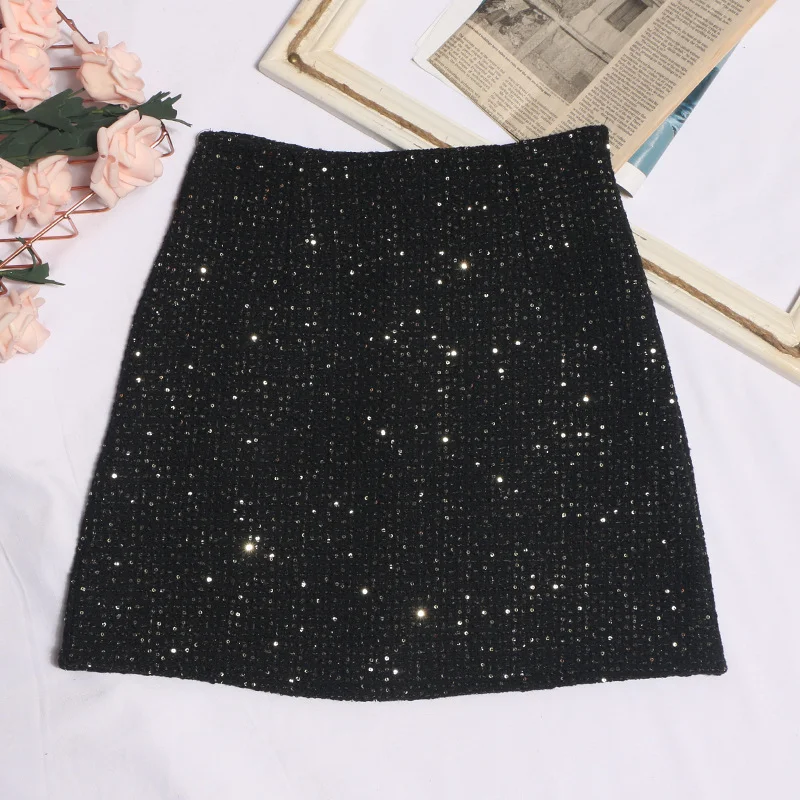 Nigikala Nigikala Coarse Flowers, Half-Dress Women's New High-Rise Thin A-Worded And Light-Resistant Short Skirt 8997