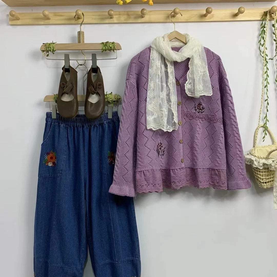 Chicfifth Sweater Women Winter Long Sleeve High Quality Autumn Vintage Top Knitted Cardigan