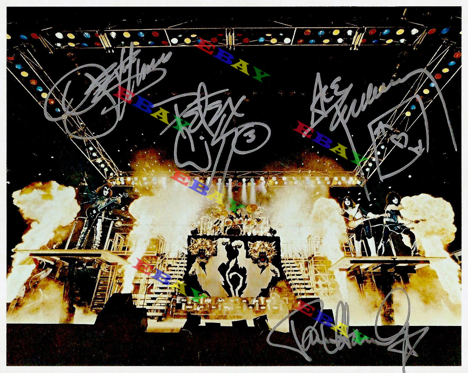 KISS BAND 8x10 Autographed Signed Photo Poster painting Reprint