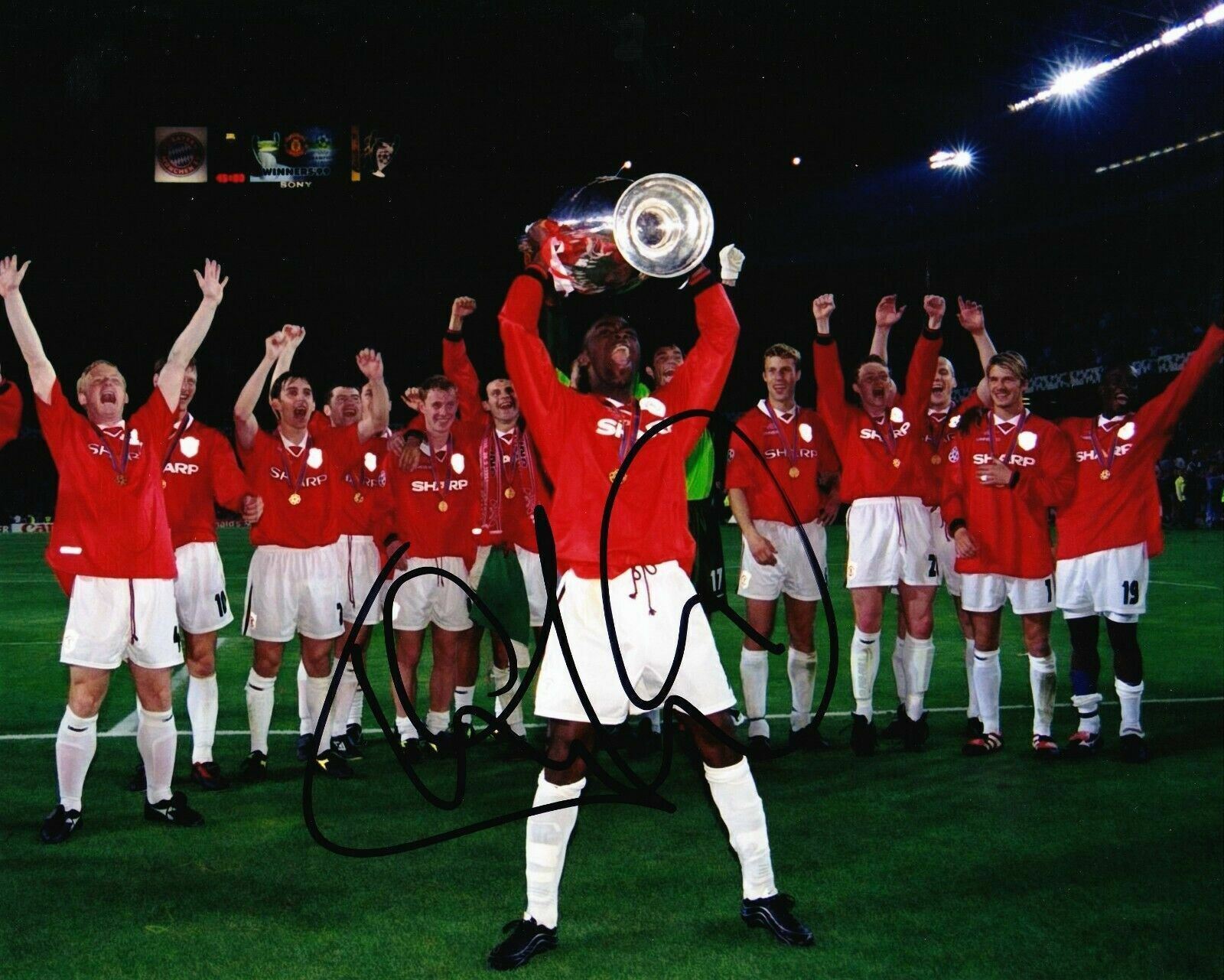 Andy Cole Signed 10X8 Photo Poster painting Manchester United FC AFTAL COA (1258)