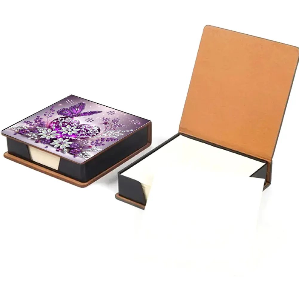 PU 5D Diamond Painting Kit Note Box DIY Diamond Art Notepad Box (Butterfly)