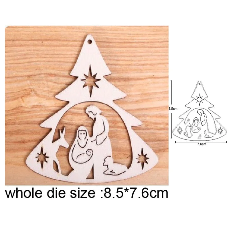 Metal Cutting Dies Cut Die Mold Nativity Ornament Decoration Scrapbooking Dies Craft Album Knife Mould Blade Punch Stencils Dies
