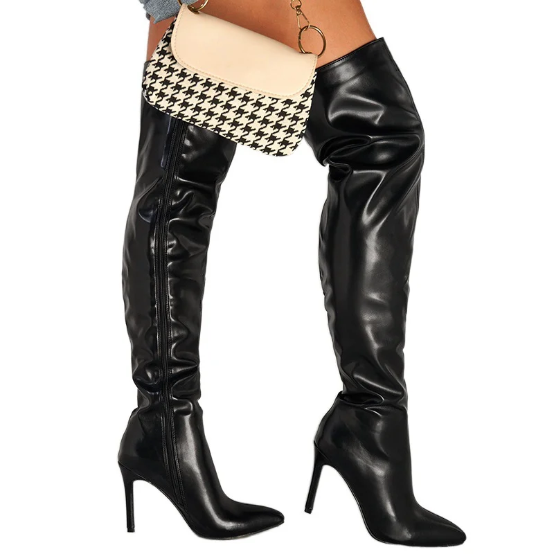 Yyvonne Fine And High-Heeling Bare Boots Fashion Outdoor Street Runway Runway Fashion Full Boots