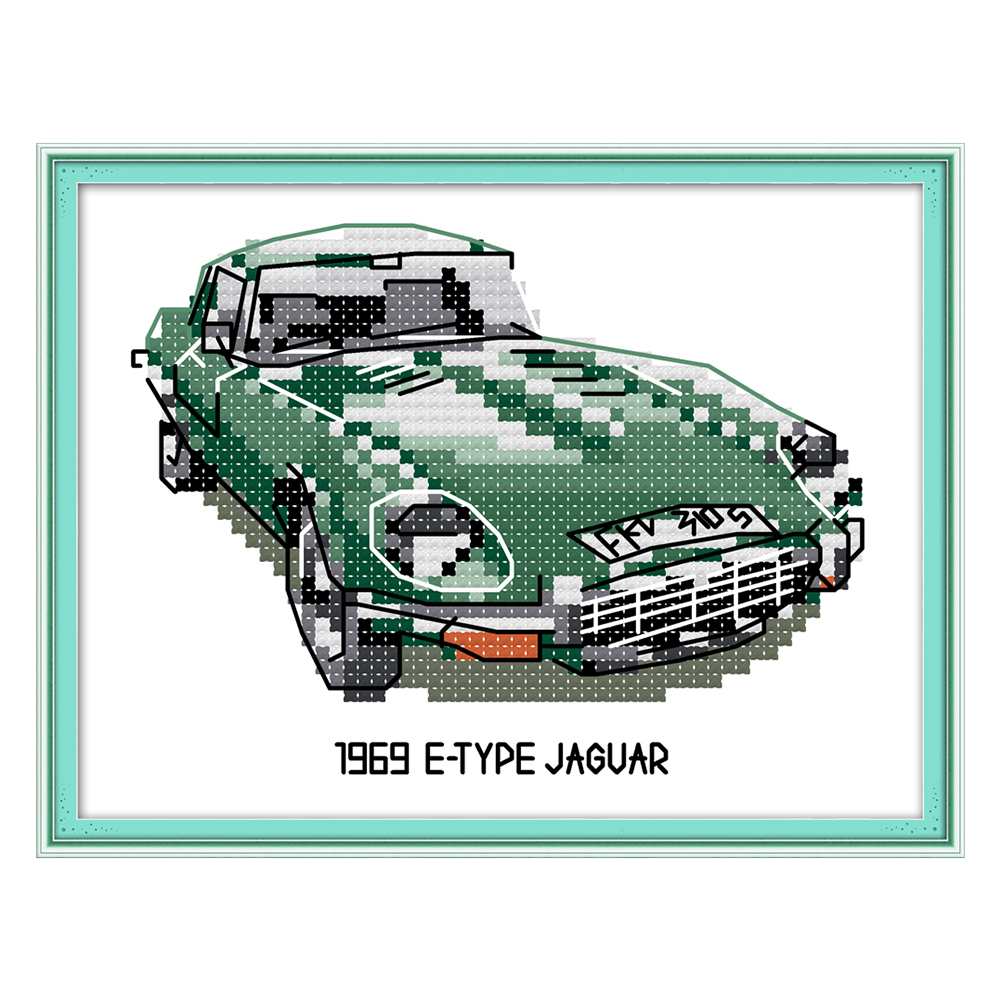 

16*13CM - 14CT Stamped Cross Stitch-Vehicle, 501 Original