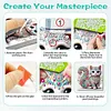 Niedliche Blumen-Mandala-Katze speziell geformte 5D-DIY-Teilbohrer-Diamanten-Punkte, Edelstein-Kunst-Kits mit Rahmen, Diamanten-Gem&auml;lde, Edelstein-Kun