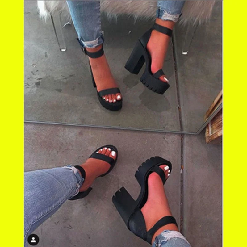 2022 Sexy Classic High Heels Women Sandals Summer Shoes Ladies Strappy Pumps Platform Heels Woman Ankle Strap Shoes Female Pumps