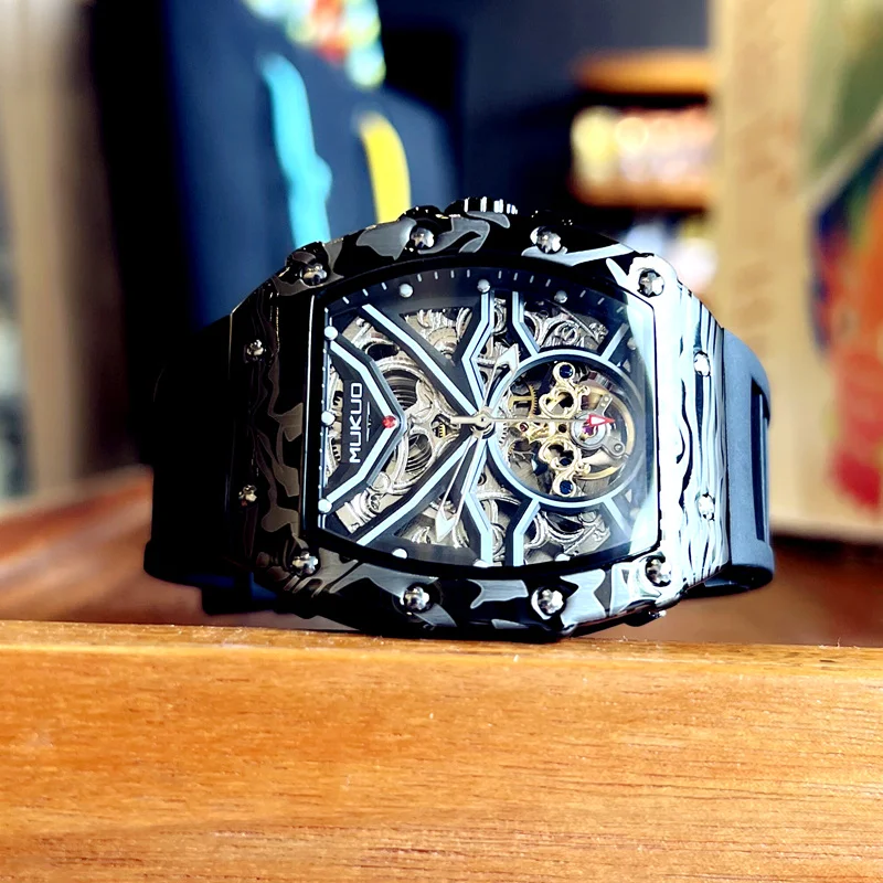 Fully Automatic Mechanical Skeleton Tourbillon Personalized Luminous Waterproof Watch