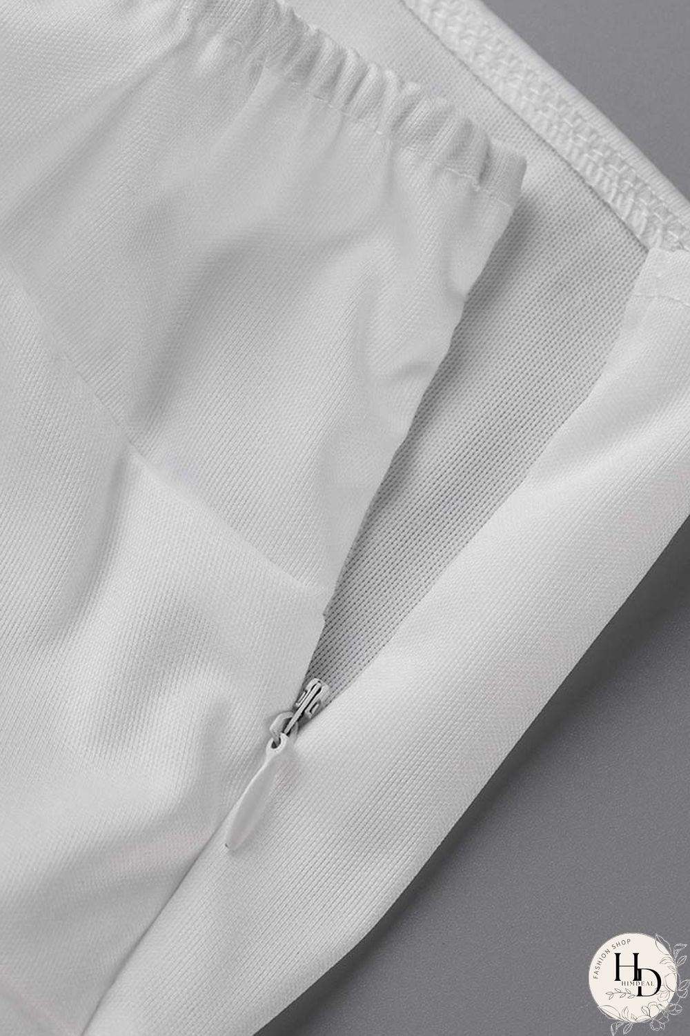 White Sexy Casual Solid Patchwork Backless Asymmetrical One Shoulder Long Sleeve Two Pieces