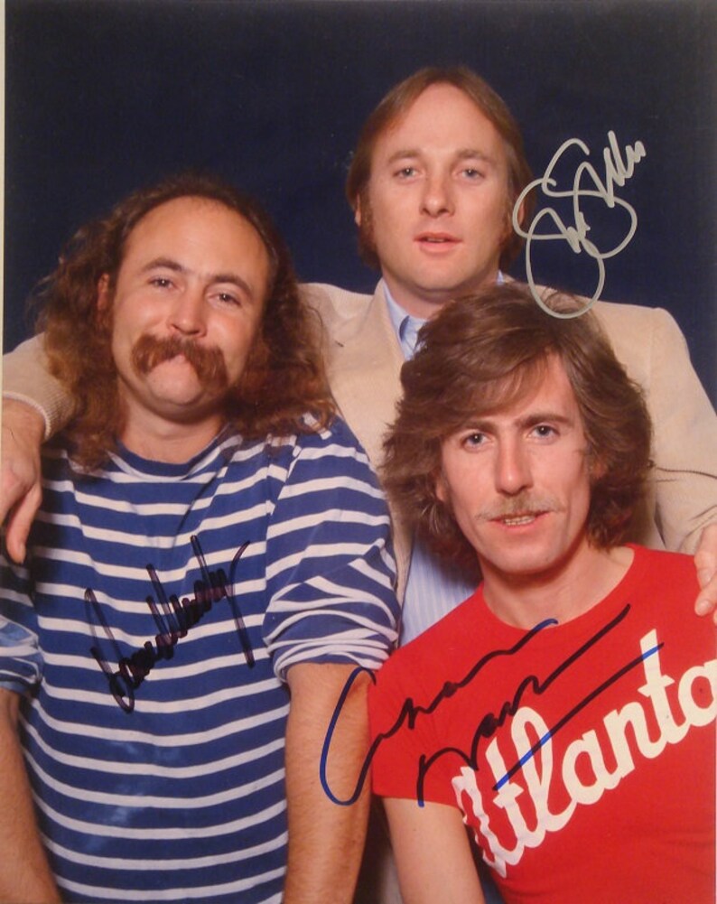 CROSBY, STILLS And NASH Signed Autographed Photo Poster painting X3 wcoa