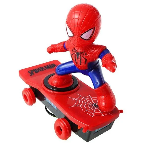 Spiderman Electric Car Toy Music led Light Toys