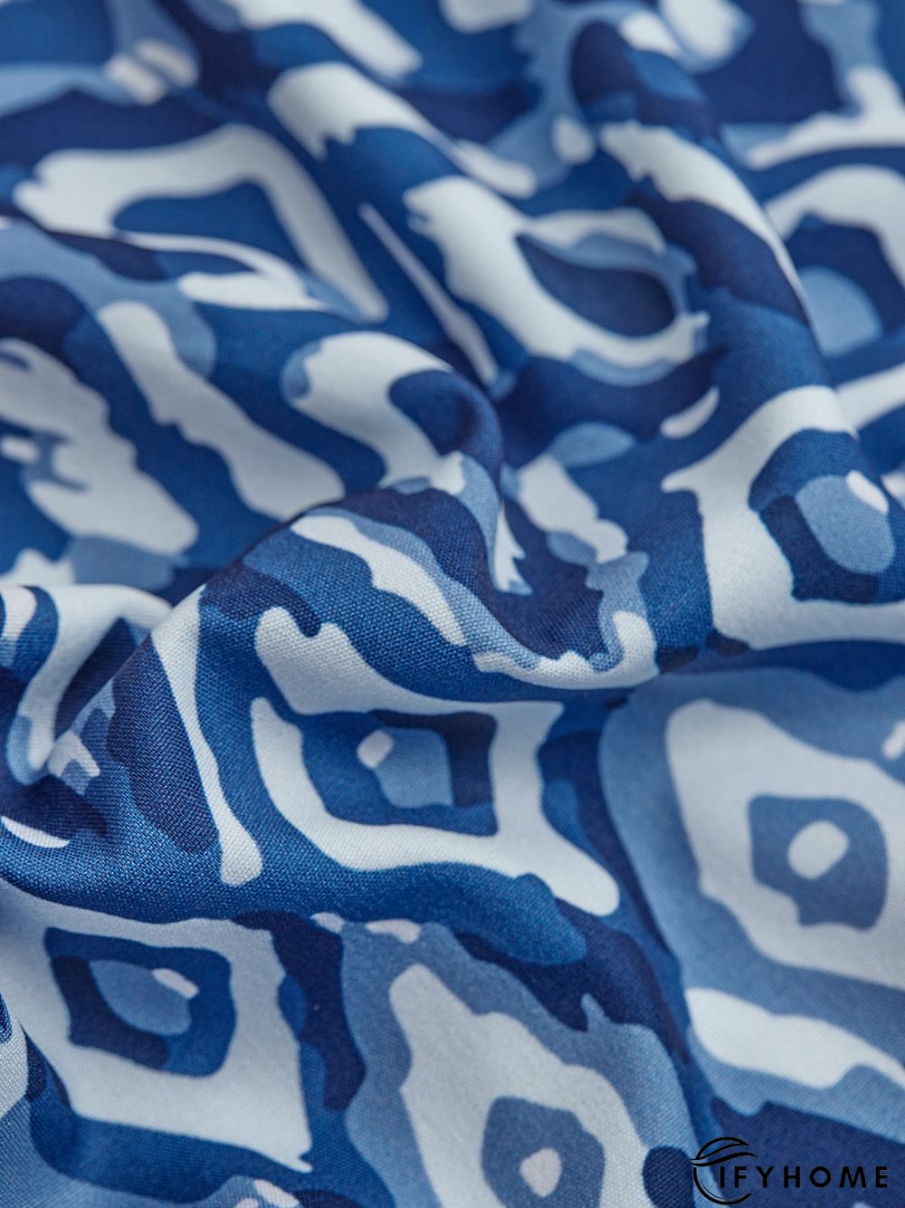 Women's Holiday Weekend Geometric Buttoned V Neck 3/4 Sleeve Casual shirt | IFYHOME