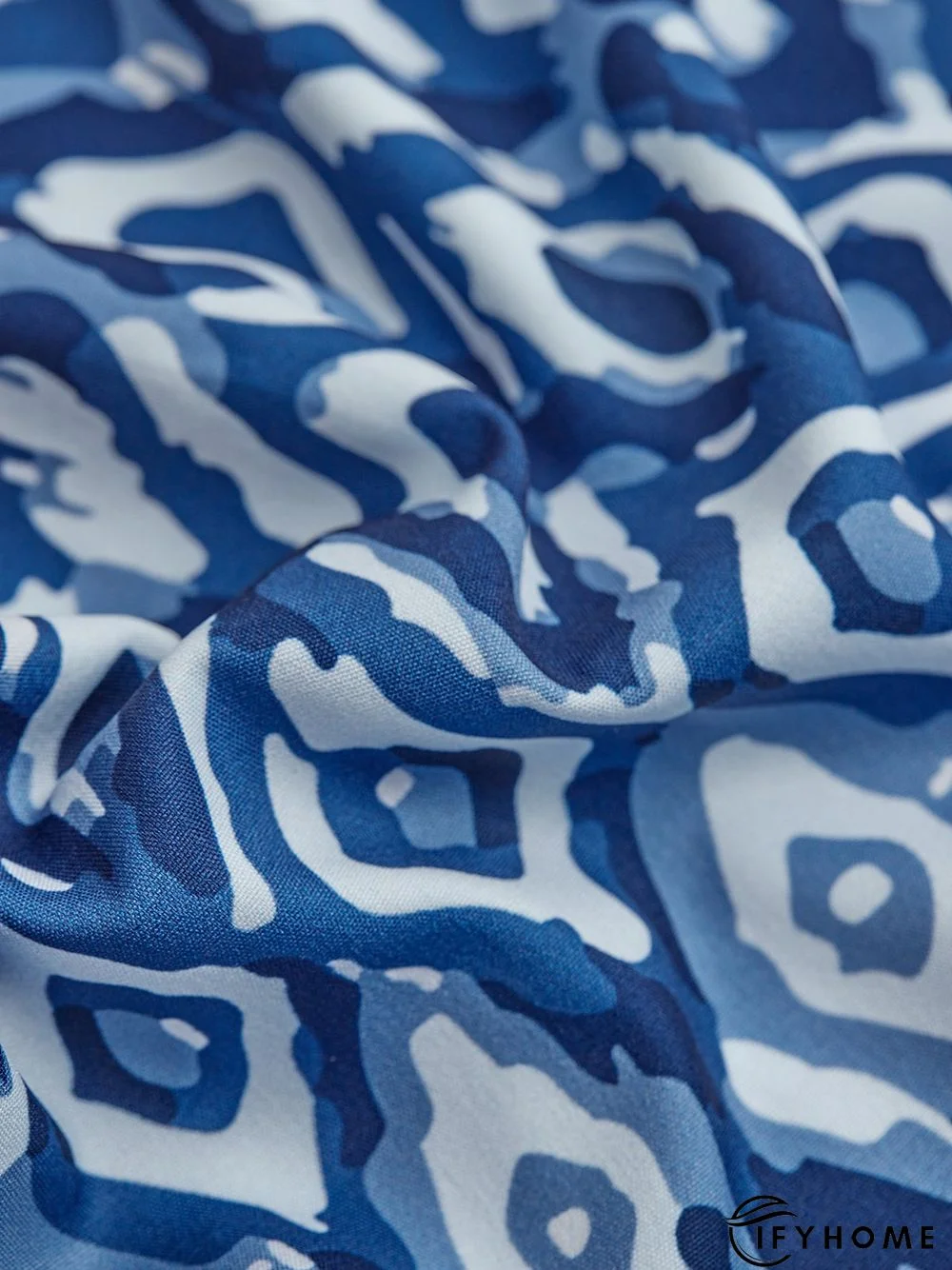 Women's Holiday Weekend Geometric Buttoned V Neck 3/4 Sleeve Casual shirt | IFYHOME