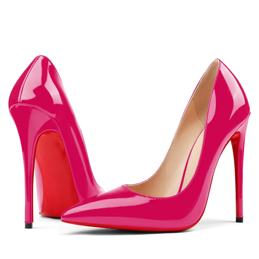 120mm Women's Party Daily Red Soles Patent Pumps-vocosishoes