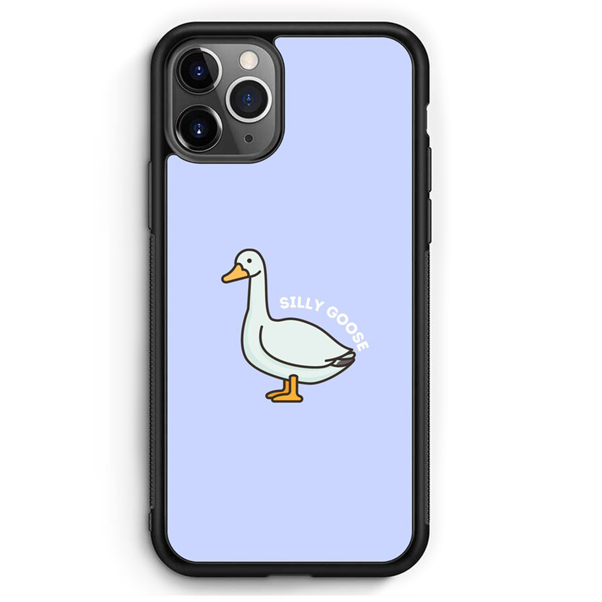 Basic Silly Goose Blue Background Phone Case