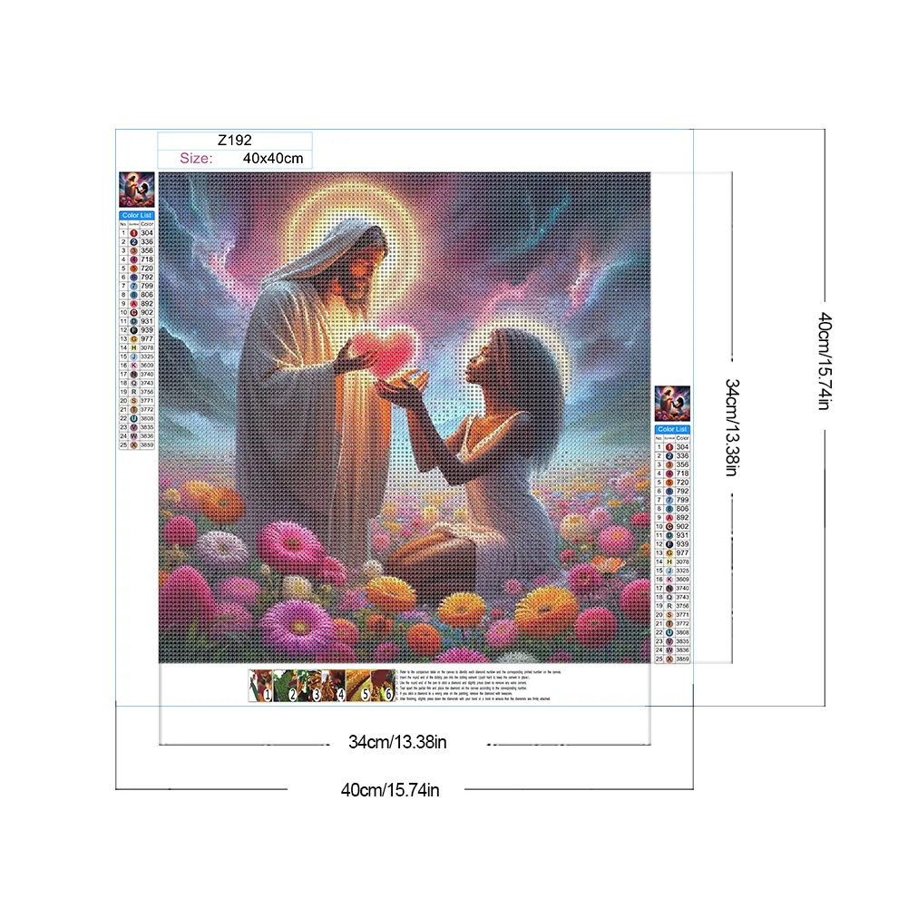 Diamond Painting - Full Round Drill - Jesus(Canvas|40*40cm)